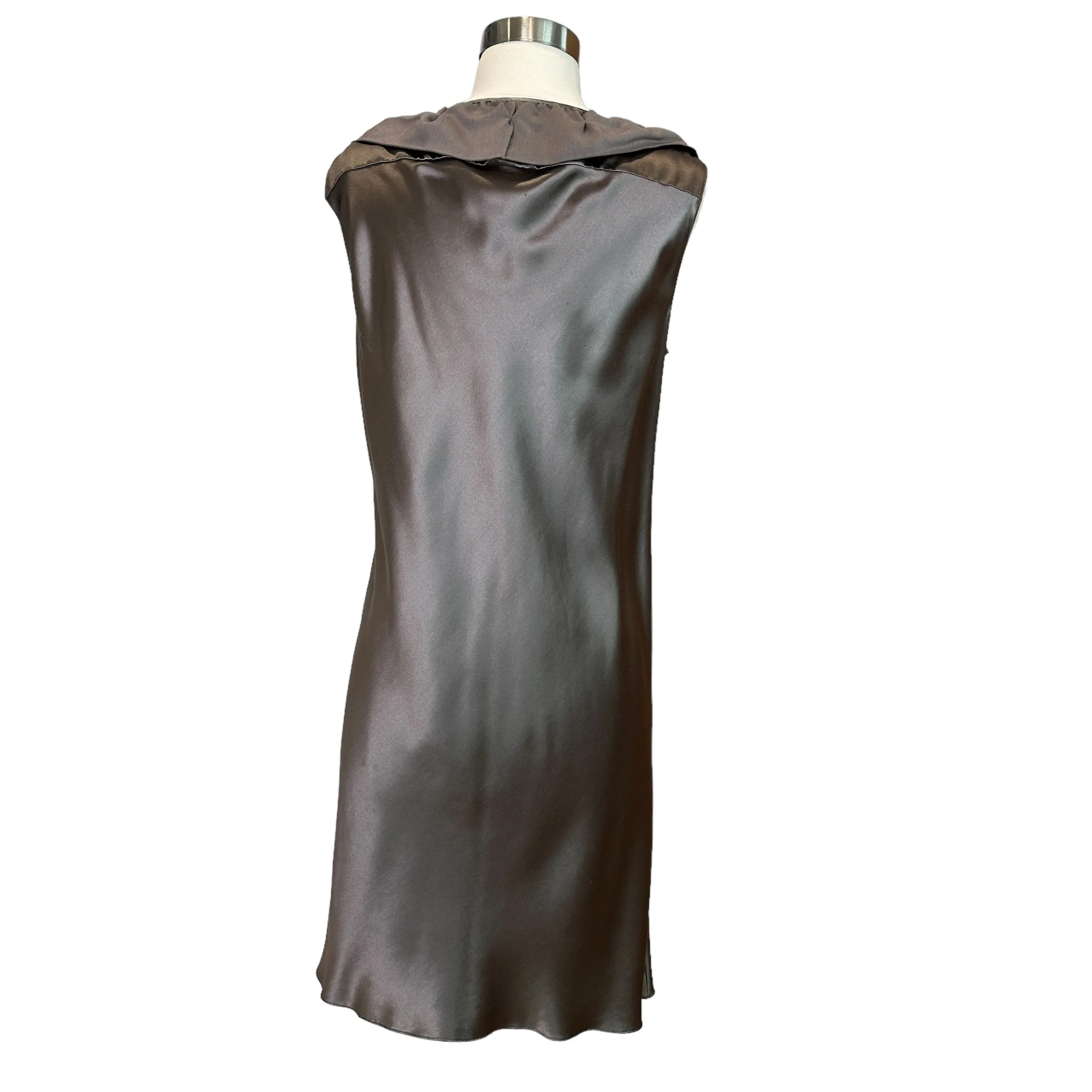 Taupe Silk Dress - L