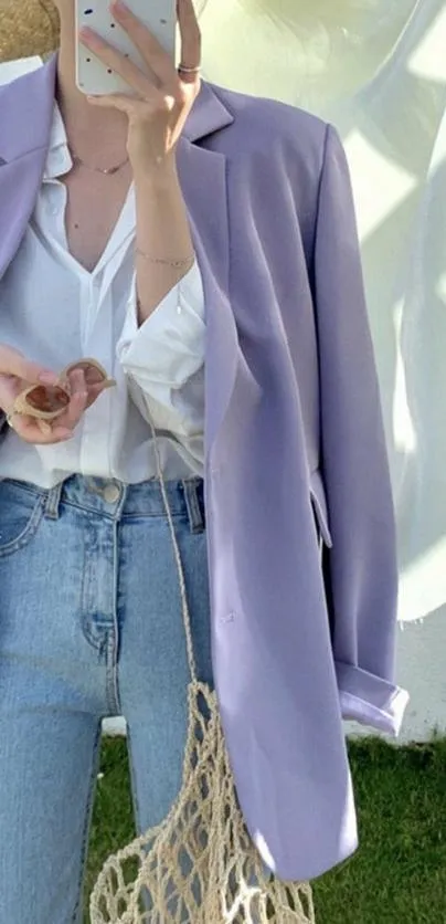 Women Everyday Casual Loose suit jacket